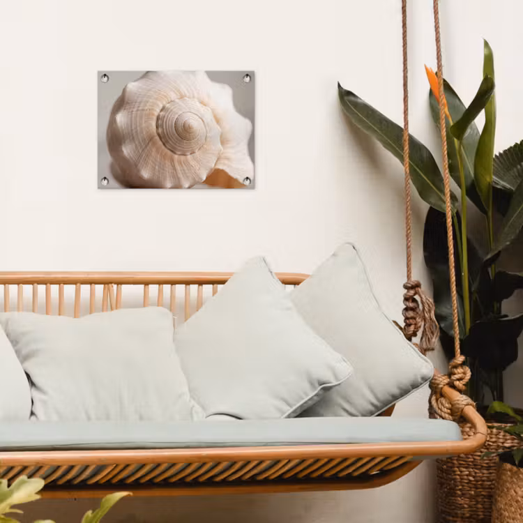Schelp - Detail - Beige tuinposter los doek klein -sfeer7