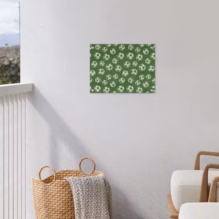Voetbal - Sport - Groen tuinposter los doek klein 239 -sfeer8