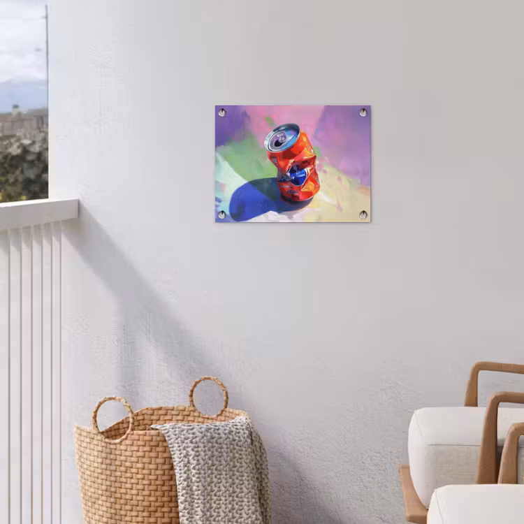 Frisdrank - Blik - Paars tuinposter los doek klein -sfeer8