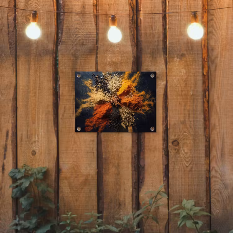 Specerijen - Explosie - Oranje tuinposter los doek klein -sfeer1