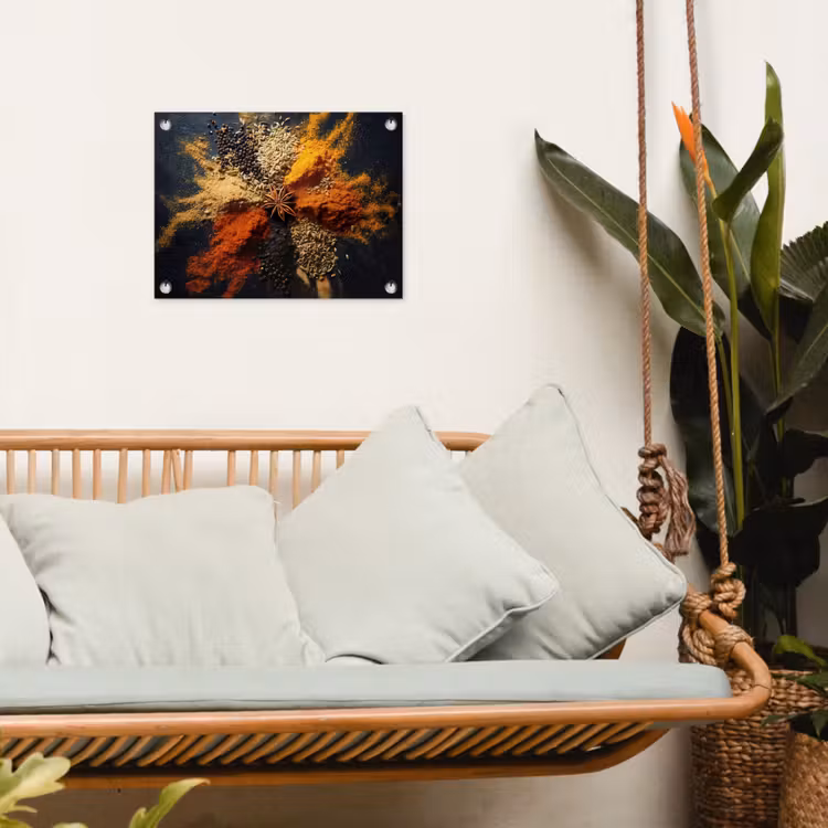 Specerijen - Explosie - Oranje tuinposter los doek klein -sfeer7
