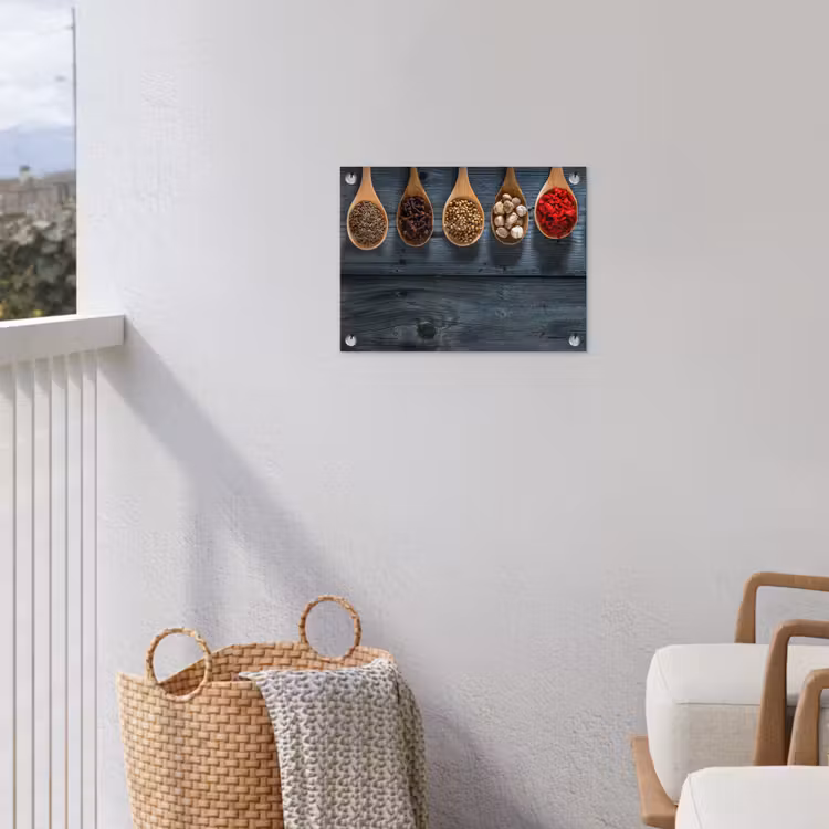 Kruiden - Lepels - Hout - Keuken - Specerijen - Industrieel tuinposter los doek klein -sfeer8
