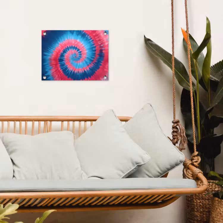 Spiraal - Roze - Draaiend tuinposter los doek klein -sfeer7