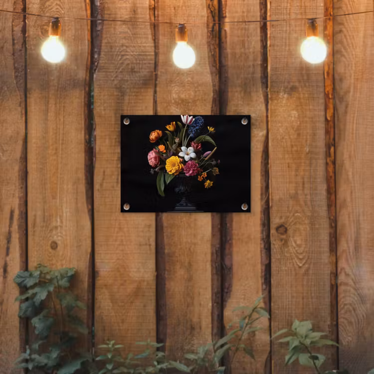 Lente - Bloemen - Klassiek - Vaas tuinposter los doek klein -sfeer1