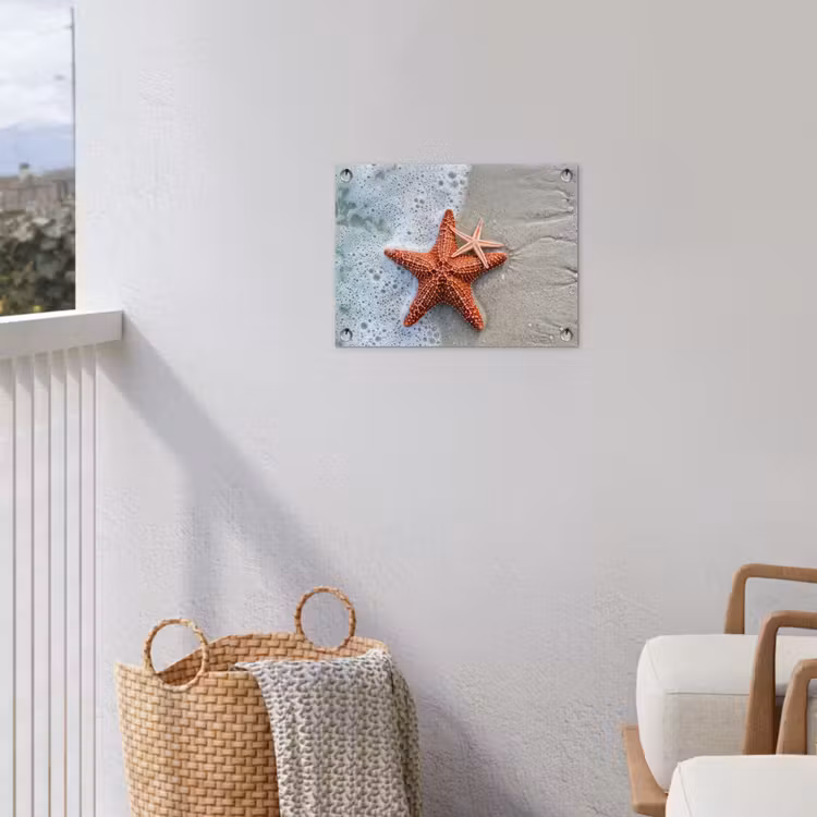Zeester - Strand - Zee tuinposter los doek klein -sfeer8