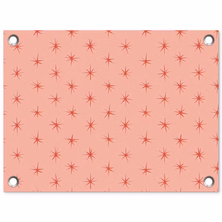 Sterretjes - Patroon - Oranje tuinposter los doek klein 239 -3d