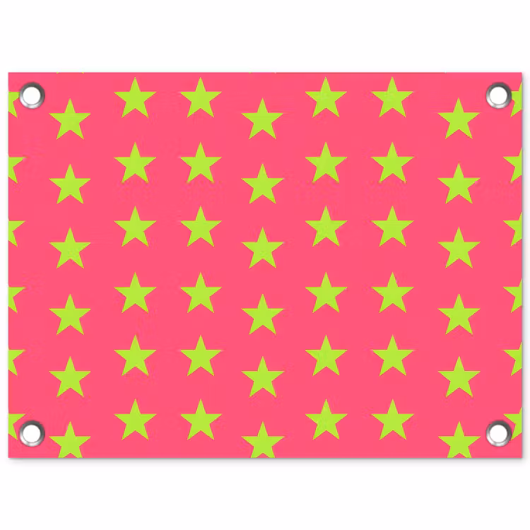 Sterren - Patroon - Roze tuinposter los doek klein 239 -3d