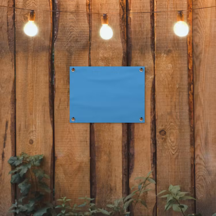 Steel - Blue - Blauw tuinposter los doek klein 239 -sfeer1