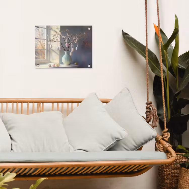 Stilleven - Vaas - Paastak tuinposter los doek klein -sfeer7
