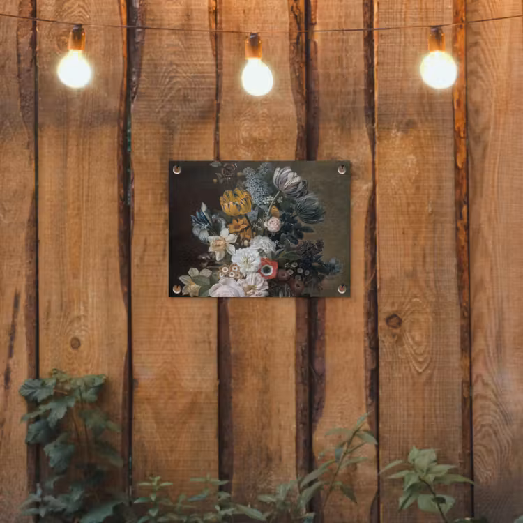 Stilleven met bloemen - Schilderij van Eelke Jelles Eelkema tuinposter los doek klein -sfeer1