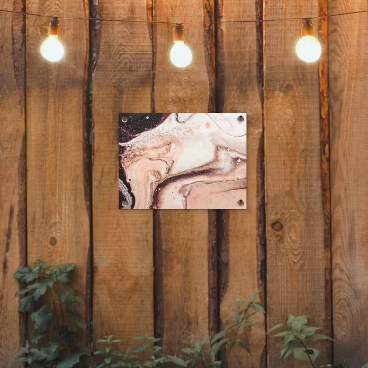 Steen - Marmer - Edelsteen - Abstract - Natuur - Roze tuinposter los doek klein -sfeer1