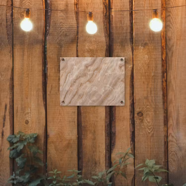 Steen - Ader - Natuur - Modern - Beige tuinposter los doek klein -sfeer1