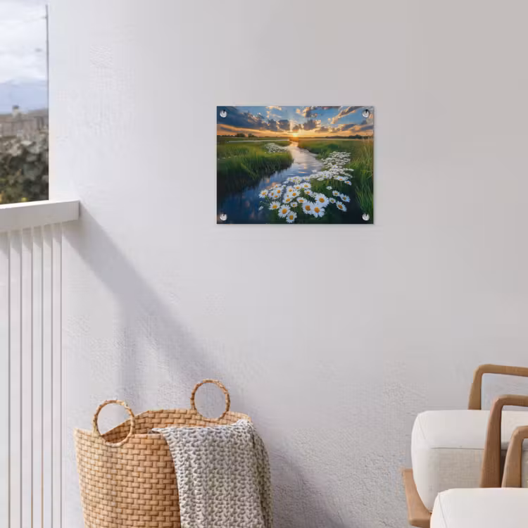 Beekje - Landschap - Margriet tuinposter los doek klein -sfeer8