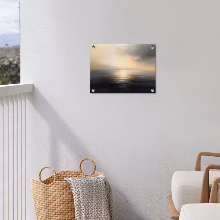 Zon - Horizon - Zee tuinposter los doek klein -sfeer8