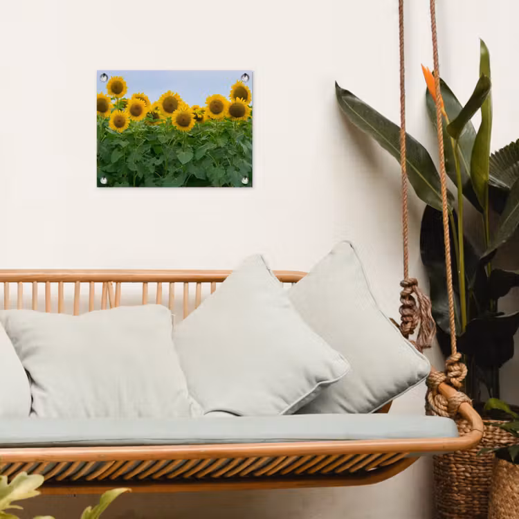 Zonnebloemen - Geel - Natuur tuinposter los doek klein -sfeer7