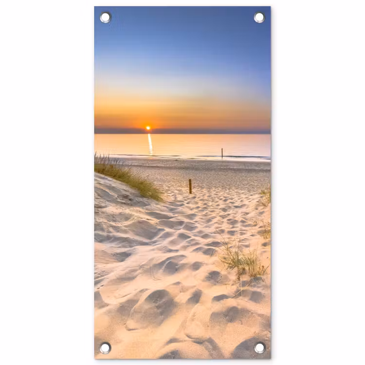 Zonsondergang aan Zee tuinposter los doek klein -3d