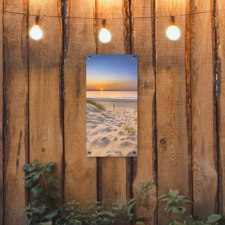 Zonsondergang aan Zee tuinposter los doek klein -sfeer1