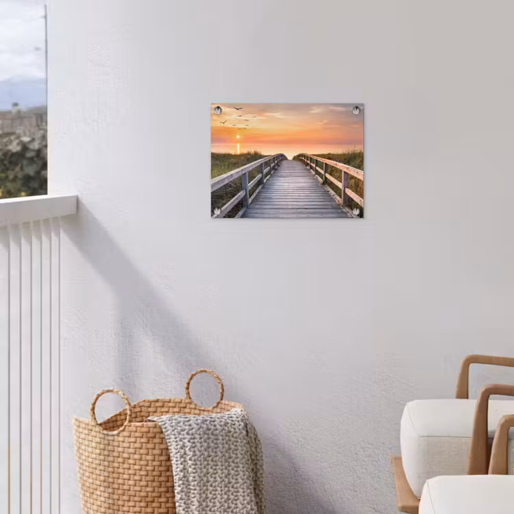 Zonsondergang over de Duinen tuinposter los doek klein -sfeer8