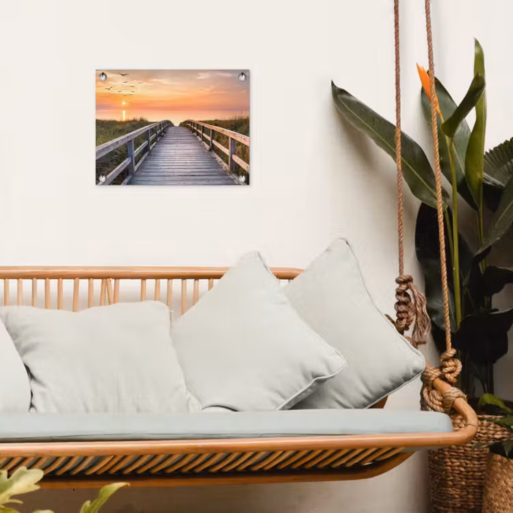 Zonsondergang over de Duinen tuinposter los doek klein -sfeer7