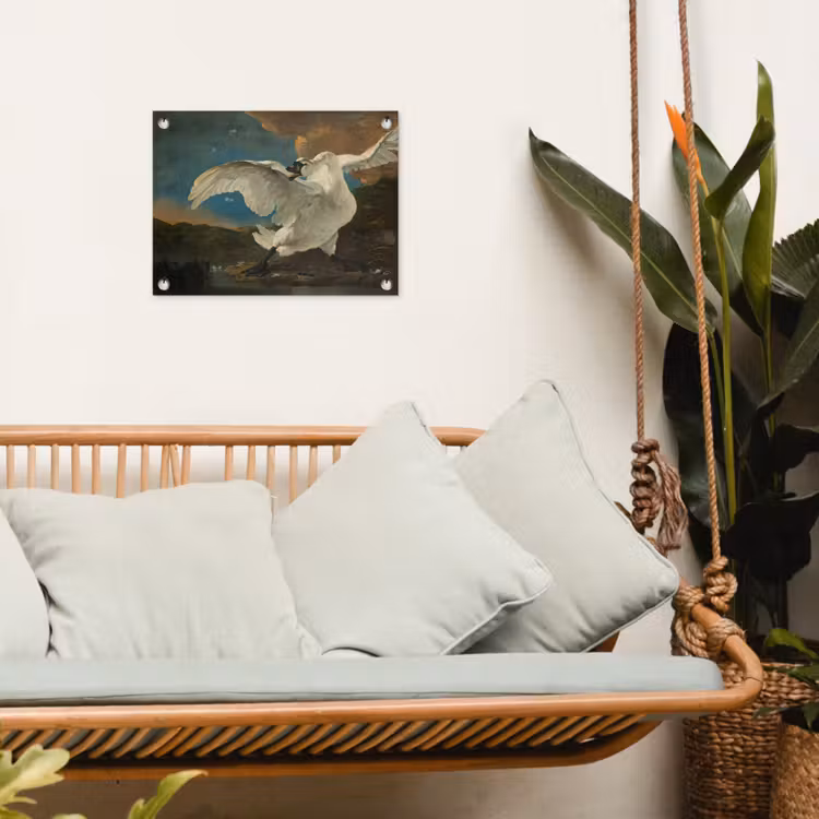 Zwaan - Oude meesters - Jan Asselijn tuinposter los doek klein -sfeer7