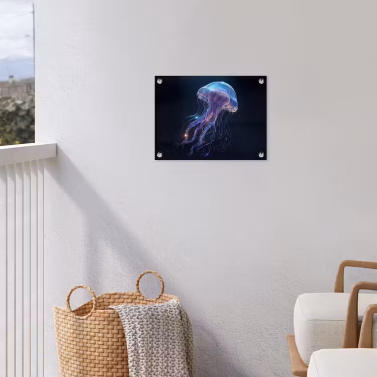 Tentakels - Kwal - Paars - Sprankeling tuinposter los doek klein -sfeer8