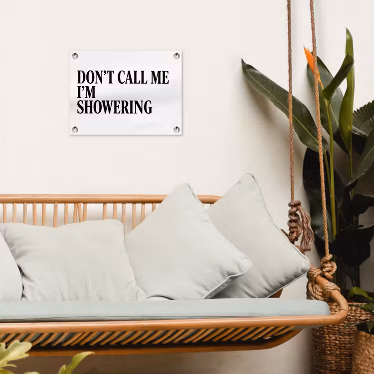 Tekst - Modern - Zwart - Wit tuinposter los doek klein -sfeer7