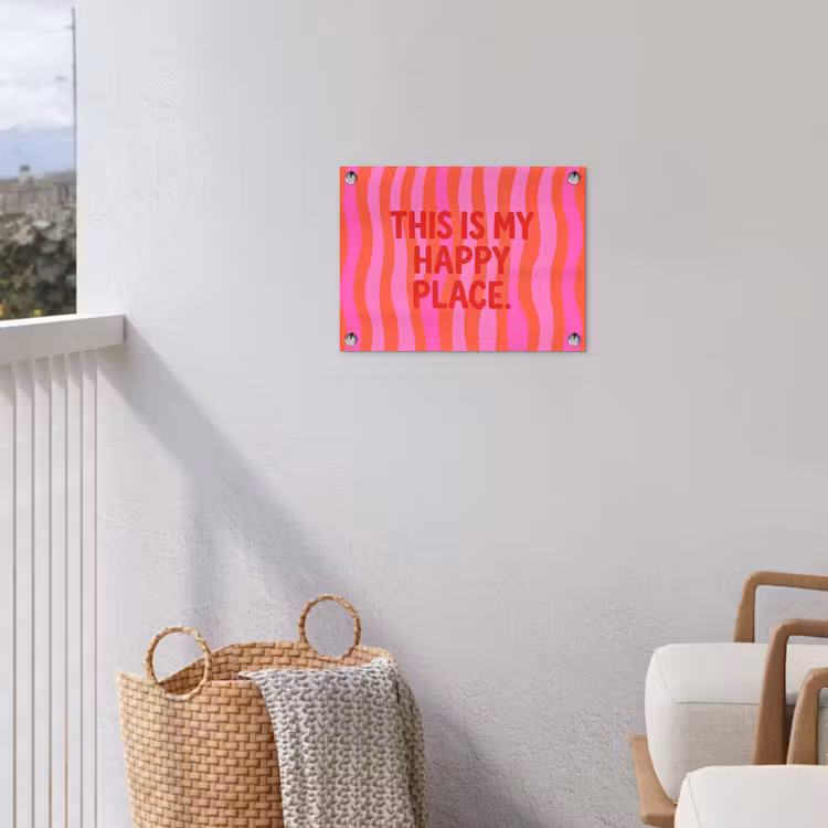 Tekst - Modern - Kleurrijk tuinposter los doek klein -sfeer8