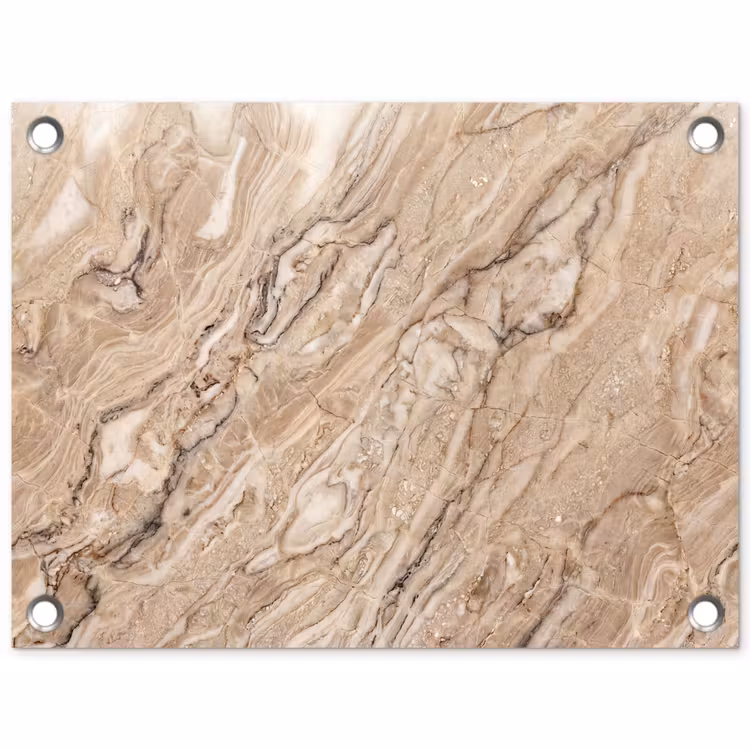 Textuur - Aders - Abstract - Modern - Beige tuinposter los doek klein -3d