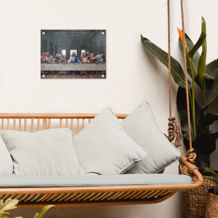 Het laatste avondmaal - Leonardo da Vinci tuinposter los doek klein -sfeer7