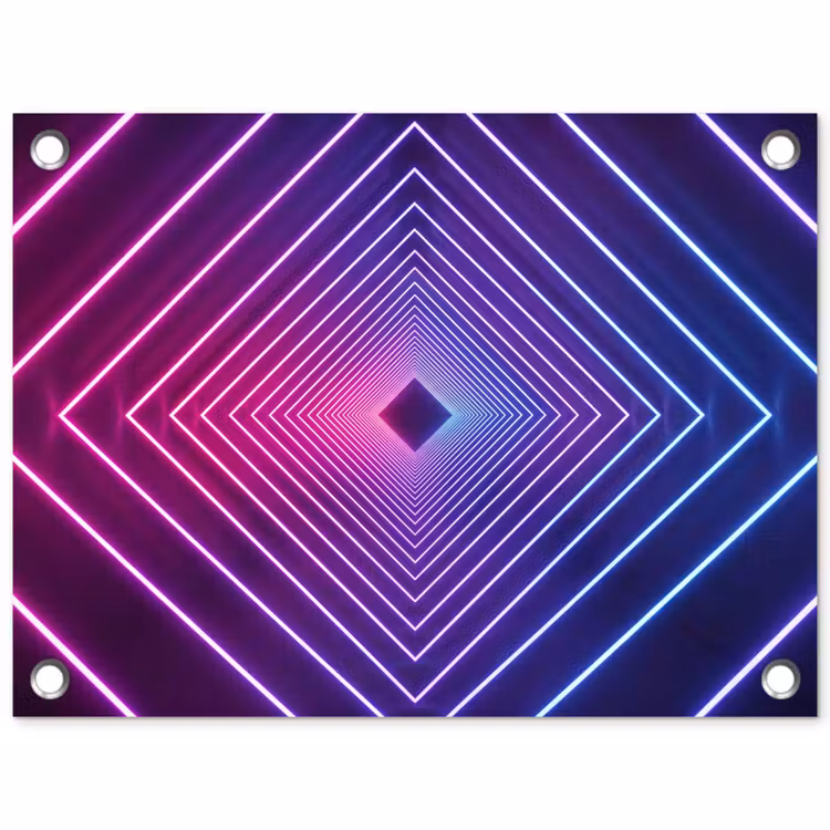 Driedimensionaal - Tunnel - Ruimte tuinposter los doek klein -3d