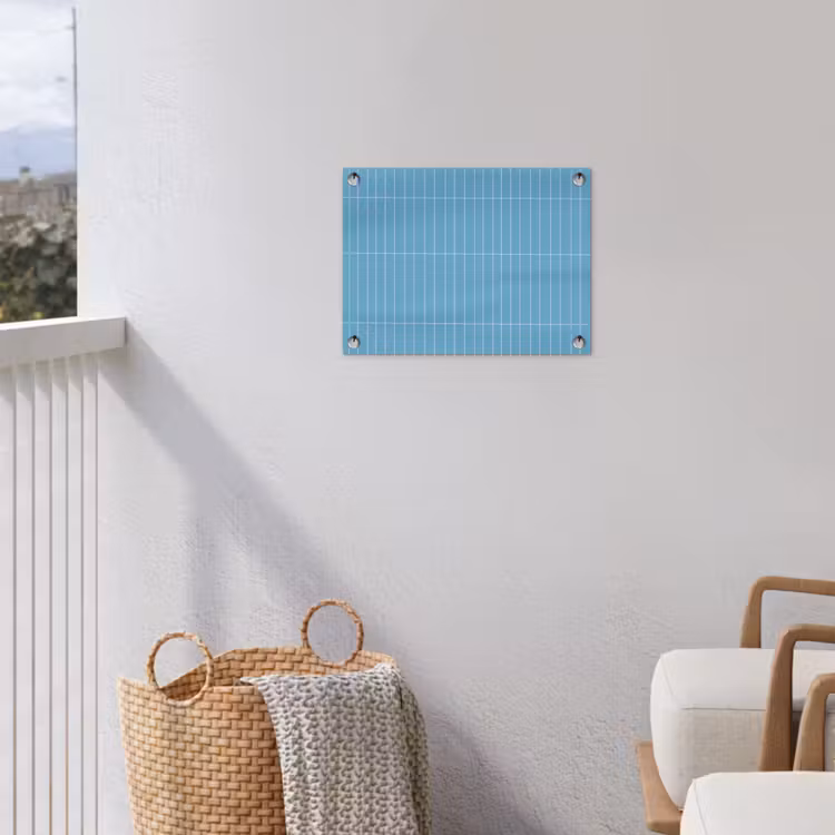 Tegel - Langwerpig - Patroon - Blauw tuinposter los doek klein 239 -sfeer8