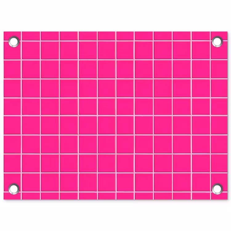 Tegels - Vierkant - Fuchsia tuinposter los doek klein 239 -3d