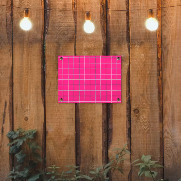 Tegels - Vierkant - Fuchsia tuinposter los doek klein 239 -sfeer1
