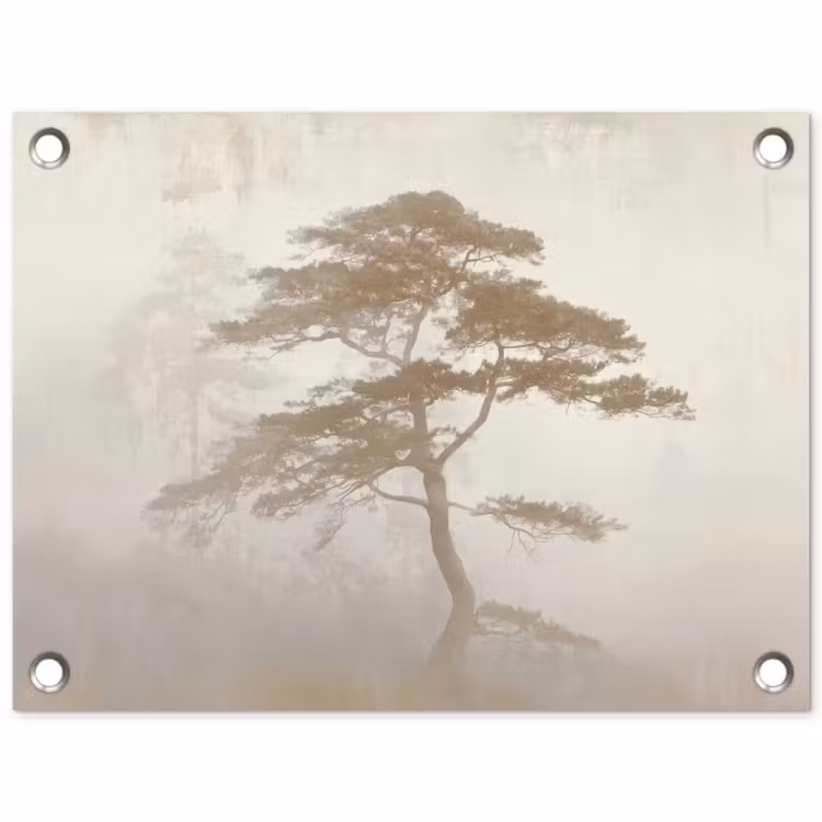Boom - Oosterse stijl - Landschap tuinposter los doek klein -3d