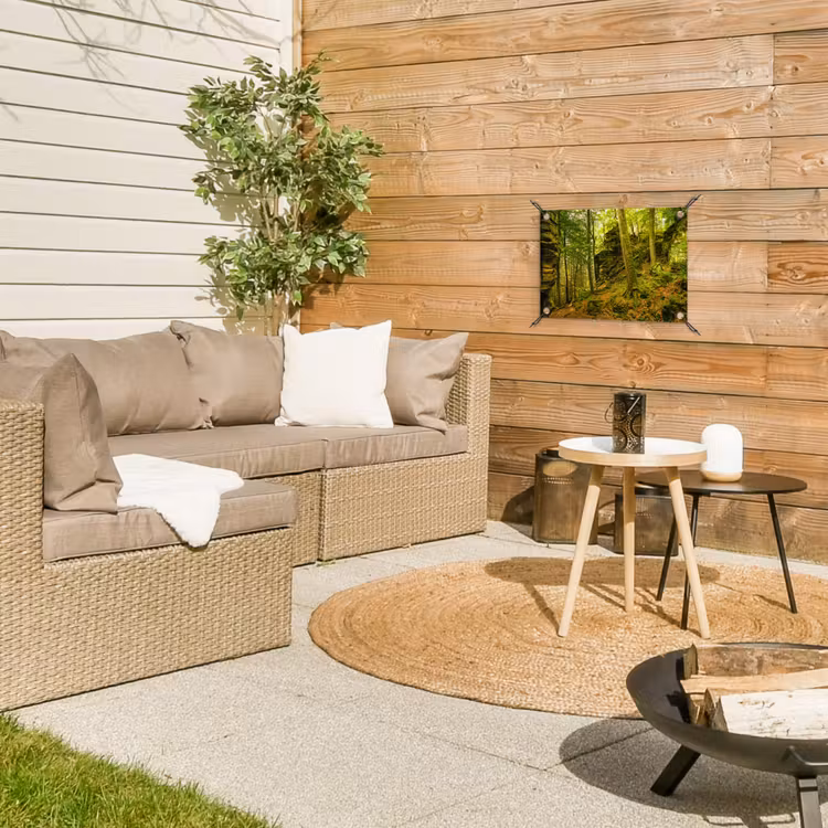 Bomen - Steen - Bos - Natuur - Planten tuinposter los doek klein -sfeer4