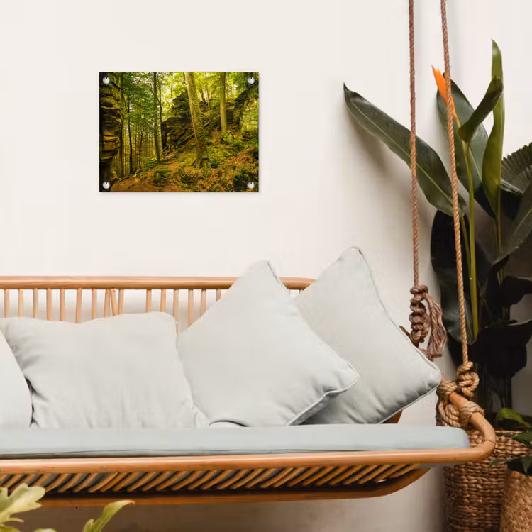 Bomen - Steen - Bos - Natuur - Planten tuinposter los doek klein -sfeer7