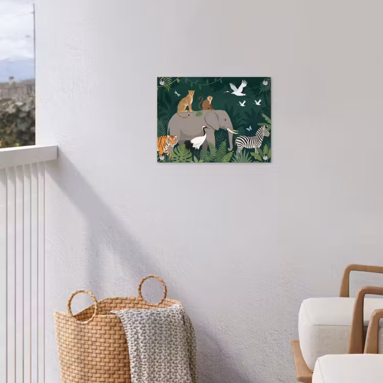 Tropisch - Jungle - Groen tuinposter los doek klein -sfeer8