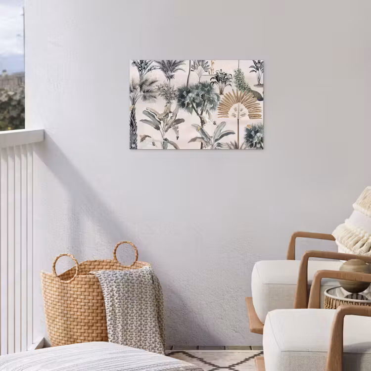 Tropisch - Bomen - Bladeren - Jungle tuinposter los doek klein -sfeer8