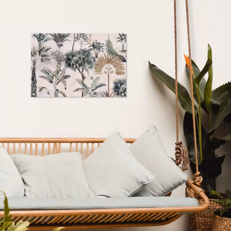 Tropisch - Bomen - Bladeren - Jungle tuinposter los doek klein -sfeer7