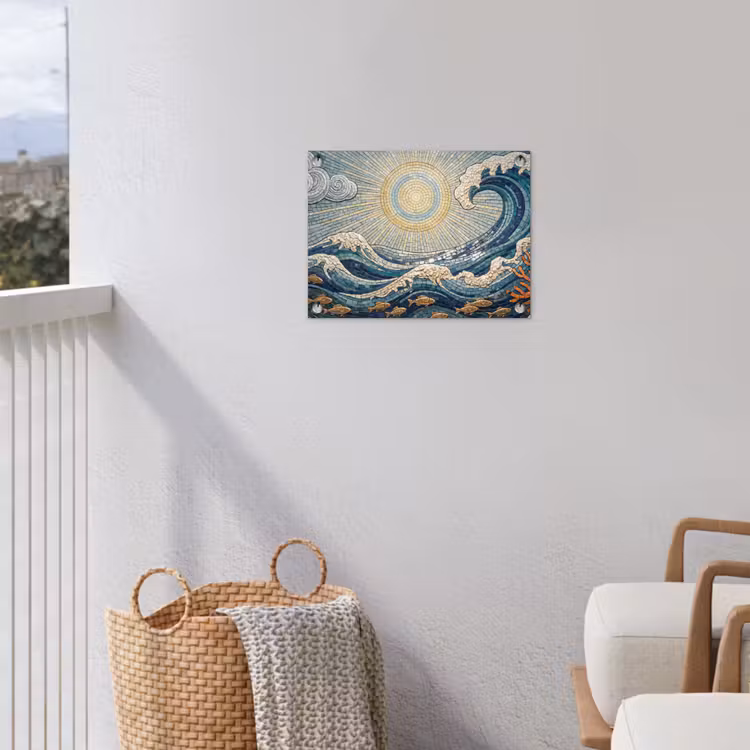 Onderwater - Koraal - Vis - Natuur - Kunst tuinposter los doek klein -sfeer8