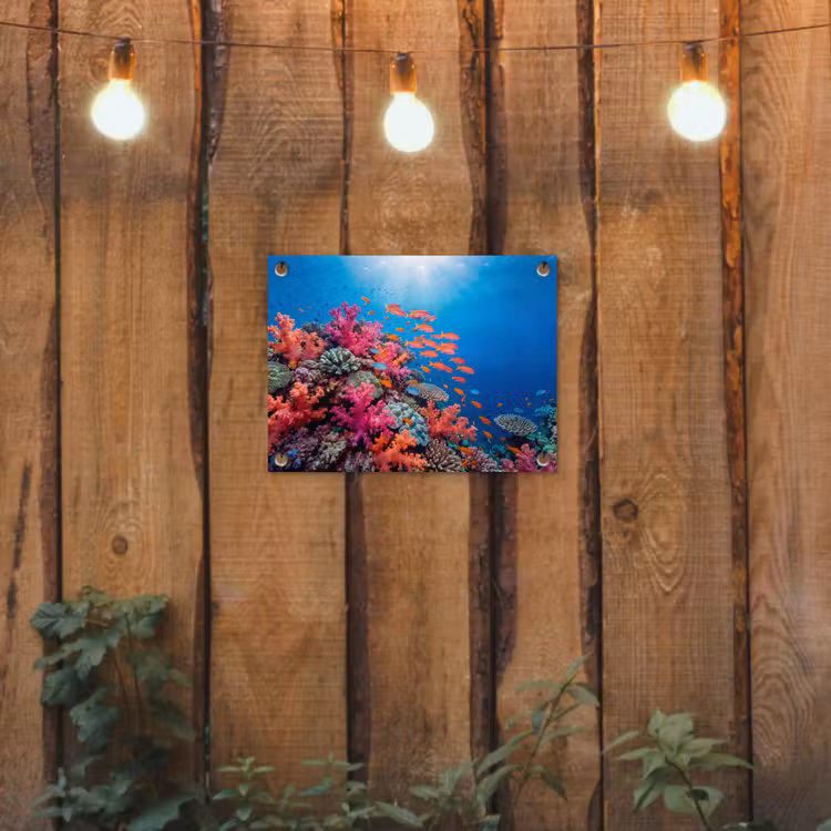 Onderwater - Koraalrif - Vissen - Oceaan - Natuur tuinposter los doek klein -sfeer1