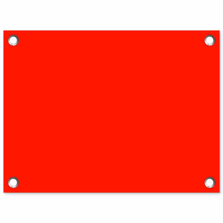 Vibrant - Vermilion - Rood tuinposter los doek klein 239 -3d