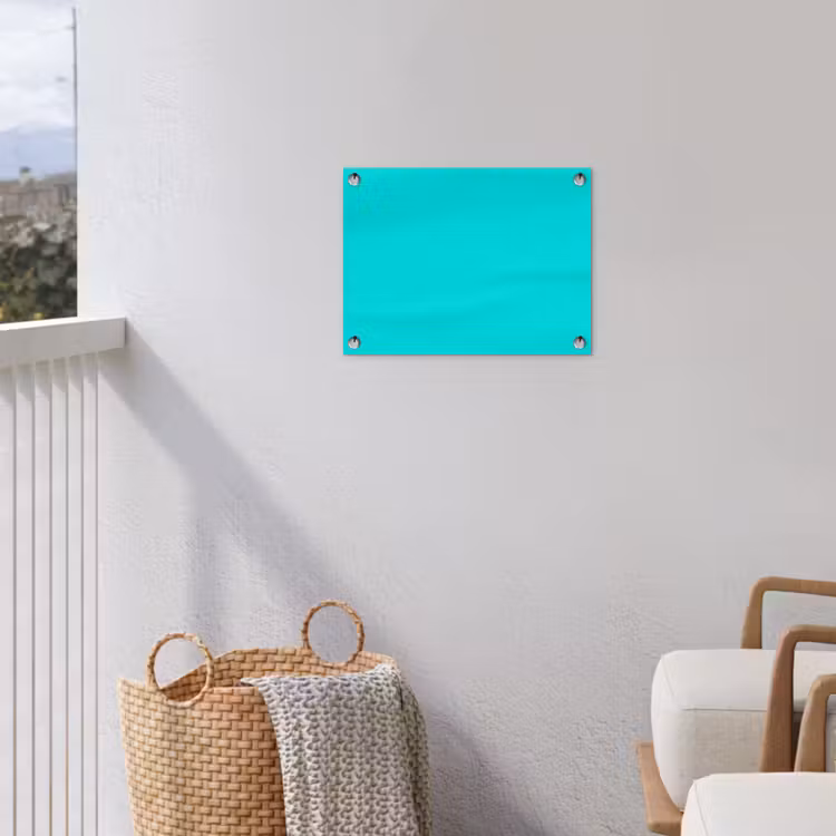 Vivid - Aquamarine - Turkoois tuinposter los doek klein 239 -sfeer8