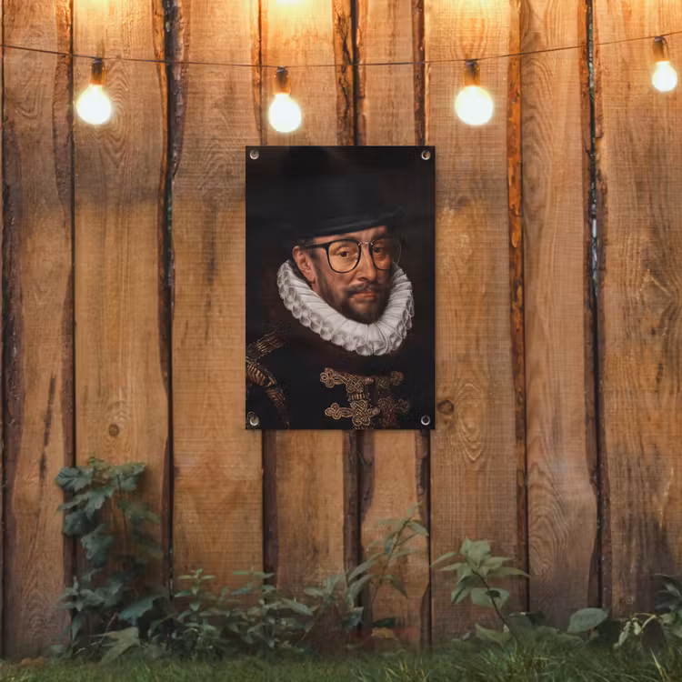 Willem van Oranje - Adriaen Thomasz - Bril tuinposter los doek klein -sfeer1