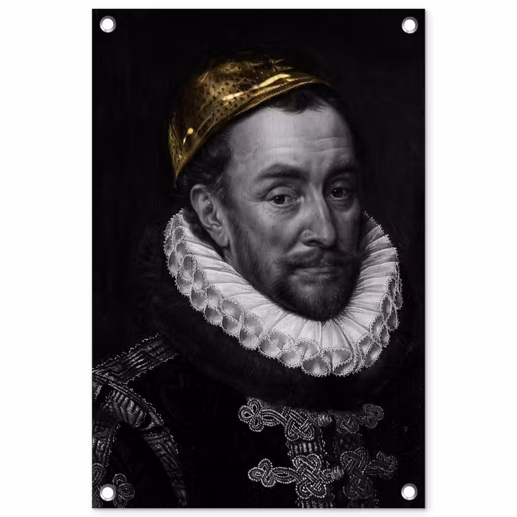 Willem van Oranje - Adriaen Thomasz - Goud tuinposter los doek klein -3d