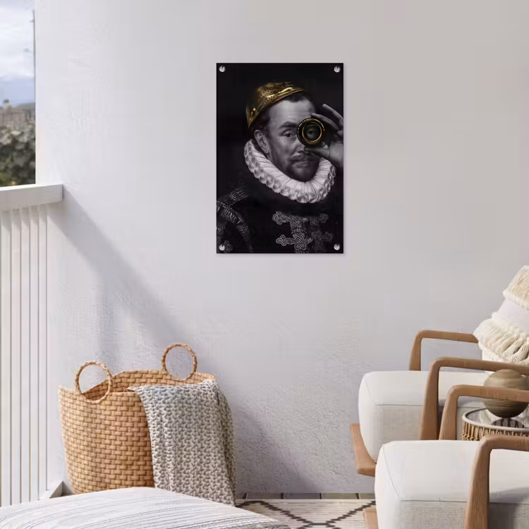 Willem van Oranje - Adriaen Thomasz - Goud - Lens tuinposter los doek klein -sfeer8