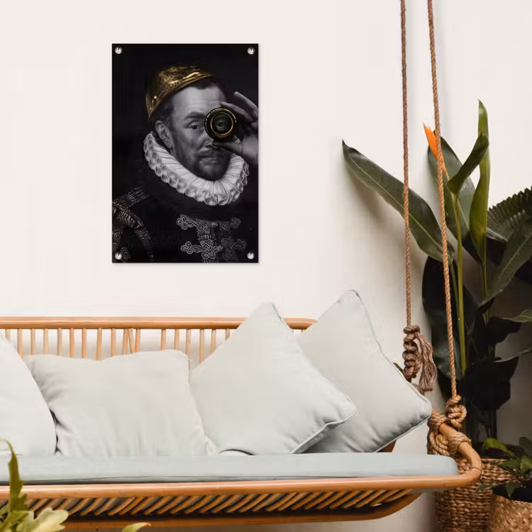 Willem van Oranje - Adriaen Thomasz - Goud - Lens tuinposter los doek klein -sfeer7