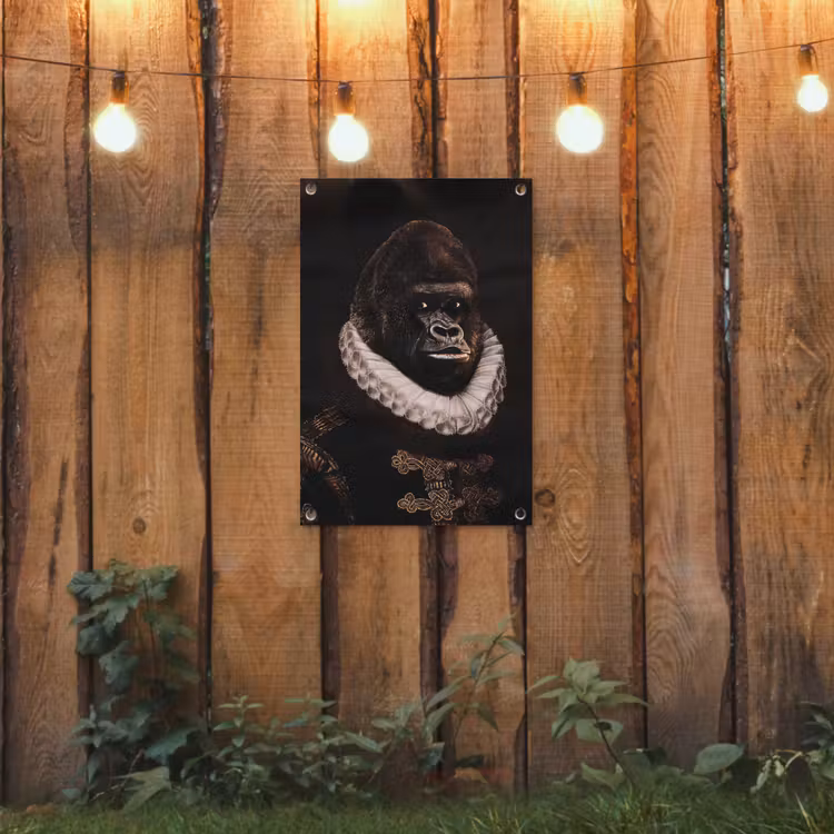 Willem van Oranje - Adriaen Thomasz - Aap tuinposter los doek klein -sfeer1