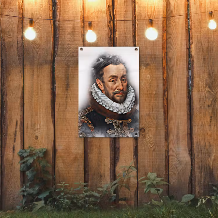 Willem van Oranje - Adriaen Thomasz - Rook tuinposter los doek klein -sfeer1