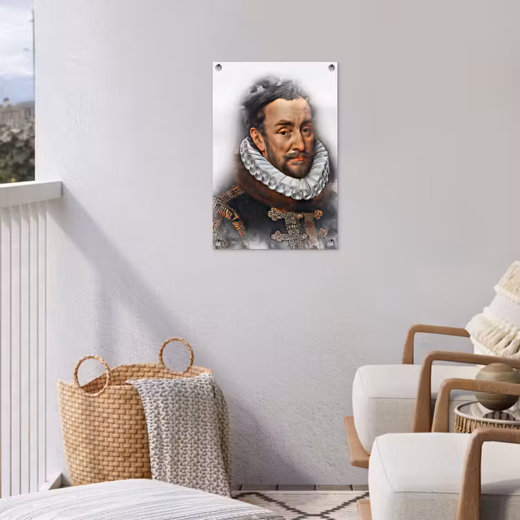 Willem van Oranje - Adriaen Thomasz - Rook tuinposter los doek klein -sfeer8